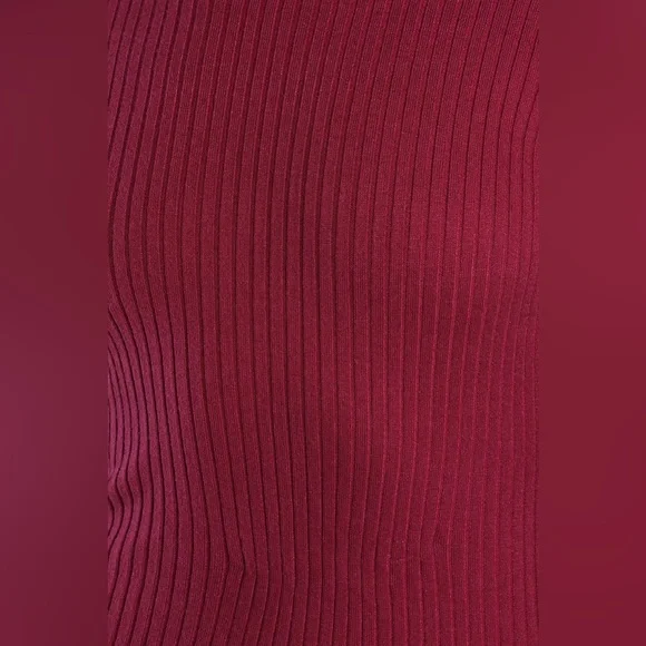 🍇 LULUs Autumn Attitude Dark Magenta Long Sleeve Cutout Sweater Dress. LARGE - Picture 4 of 5